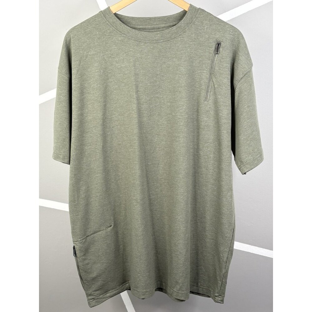 SCOTTeVEST TEC Performance T-Shirt Zip Pockets SS Olive Green Men’s Large